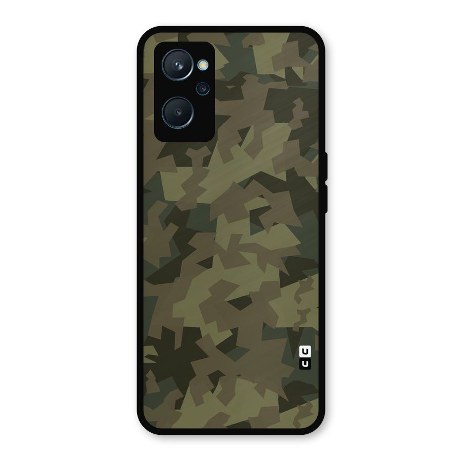 Army Abstract Metal Back Case for Realme 9i