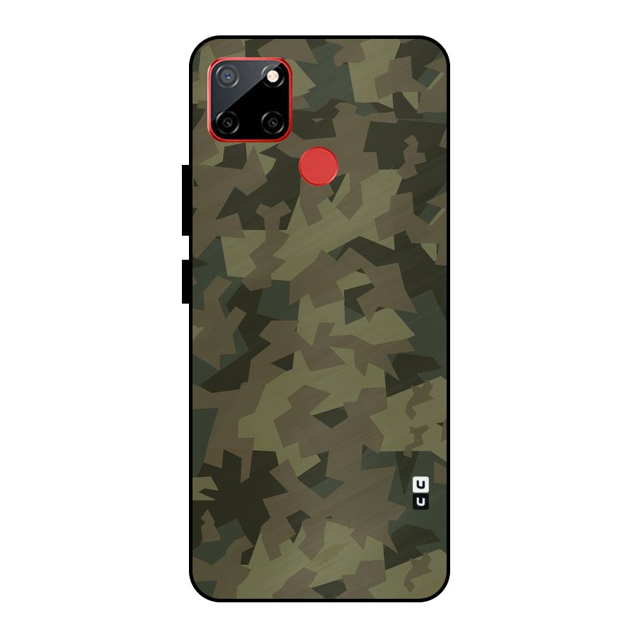 Army Abstract Metal Back Case for Realme C12