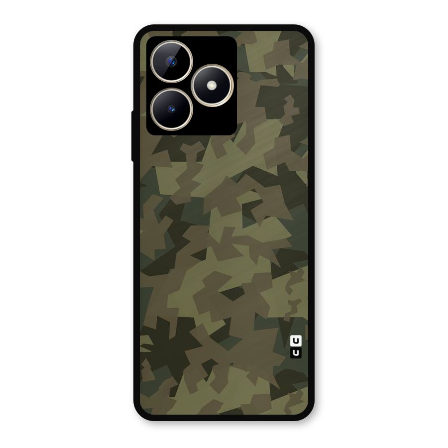 Army Abstract Metal Back Case for Realme C53