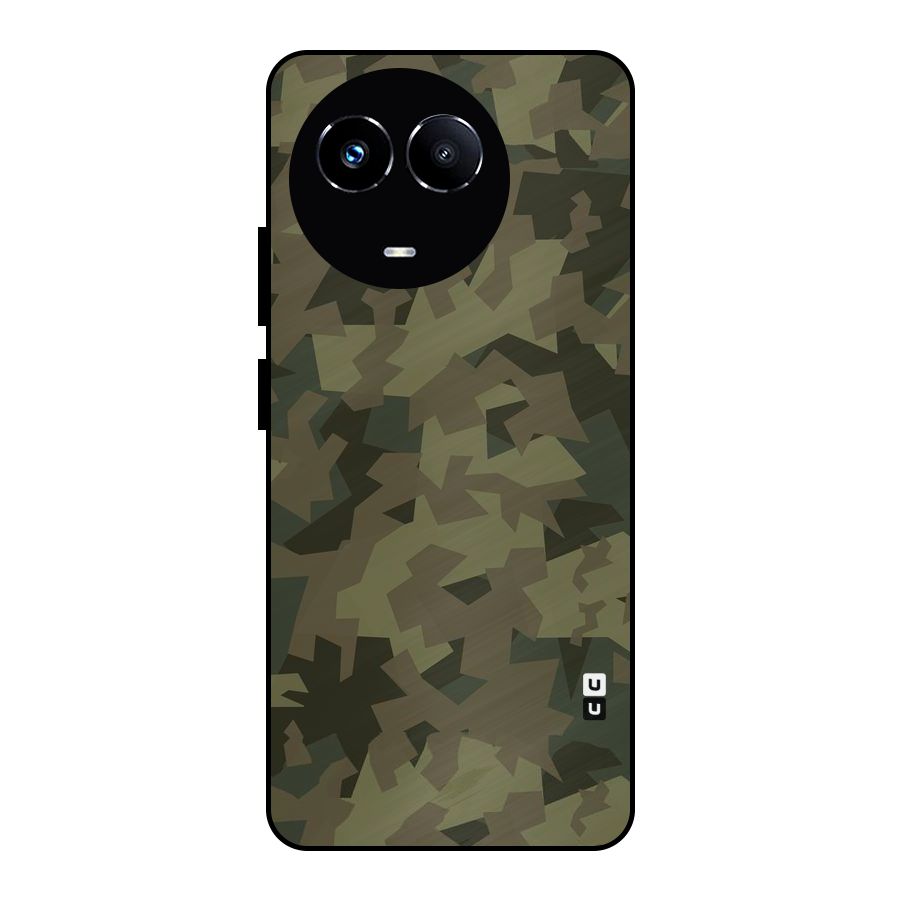 Army Abstract Metal Back Case for Realme Narzo 60X