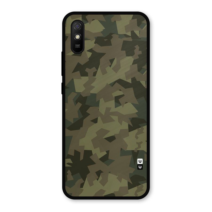 Army Abstract Metal Back Case for Redmi 9a