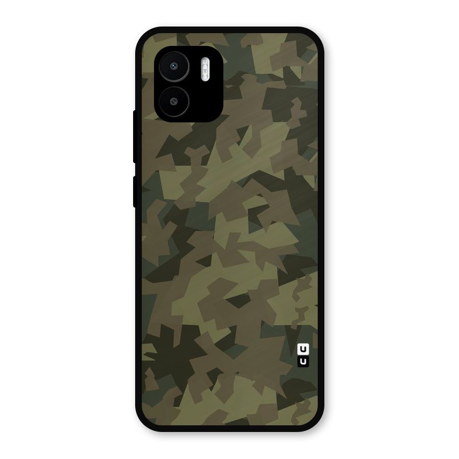 Army Abstract Metal Back Case for Redmi A2