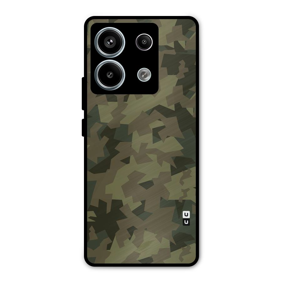 Army Abstract Metal Back Case for Redmi Note 13 Pro 5G