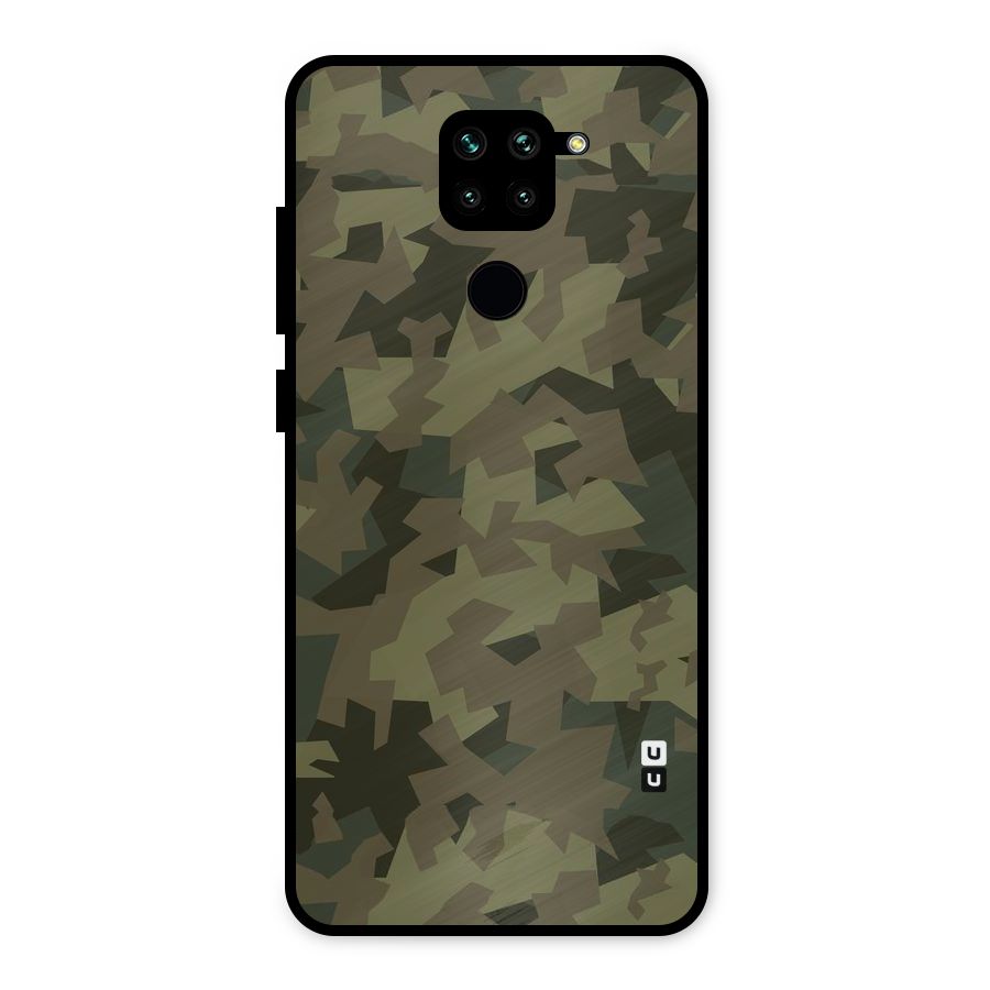 Army Abstract Metal Back Case for Redmi Note 9