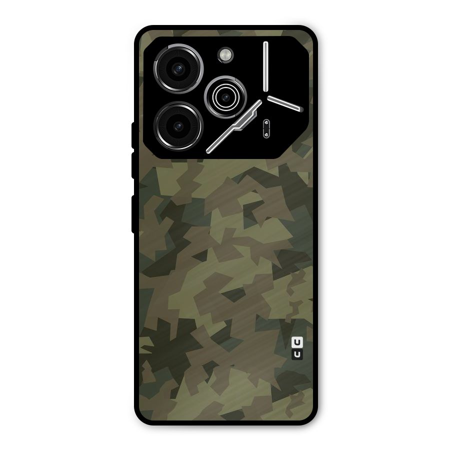 Army Abstract Metal Back Case for Tecno Pova 6 Pro