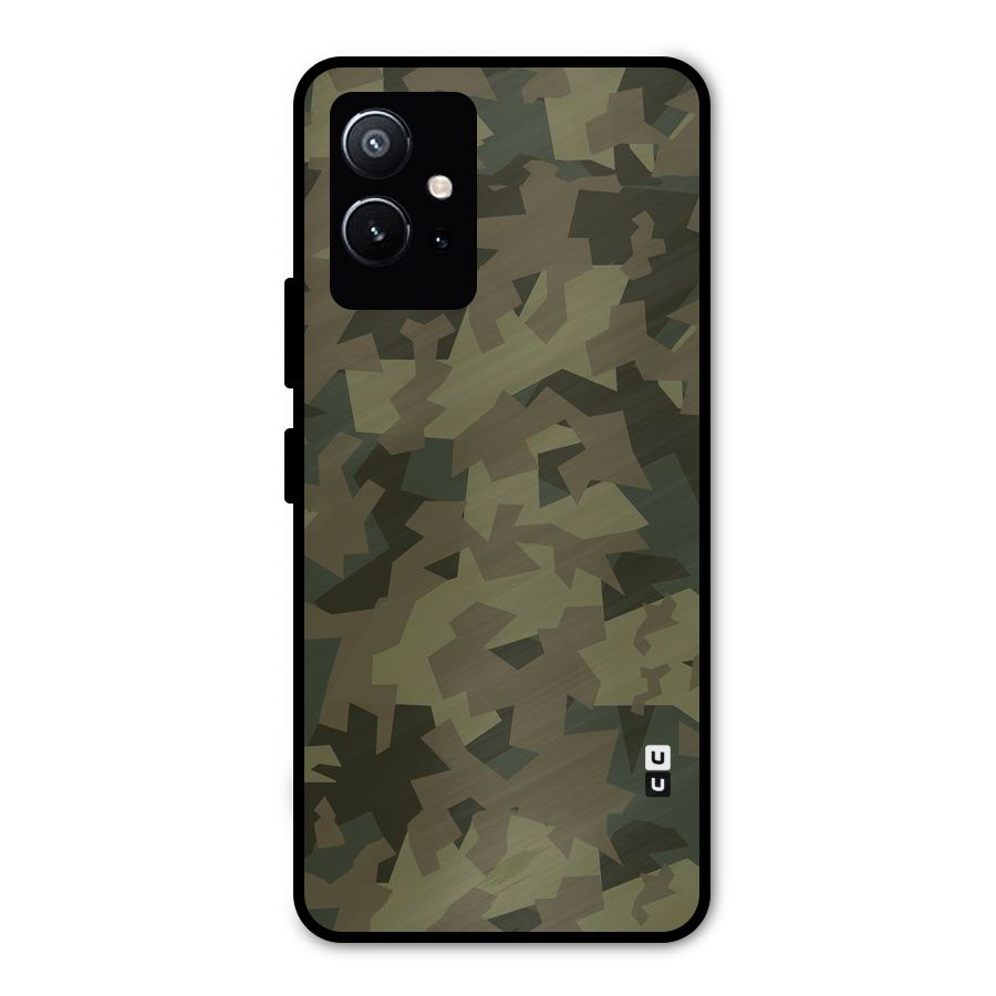 Army Abstract Metal Back Case for Vivo T1 5G
