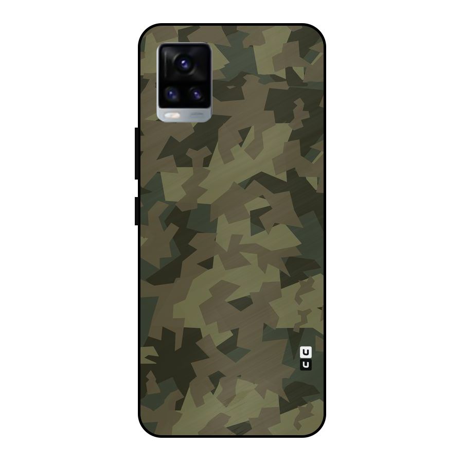 Army Abstract Metal Back Case for Vivo V20 2021