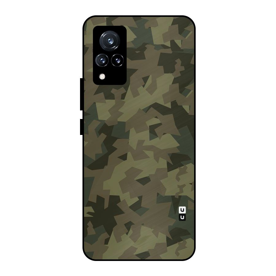 Army Abstract Metal Back Case for Vivo V21 5G