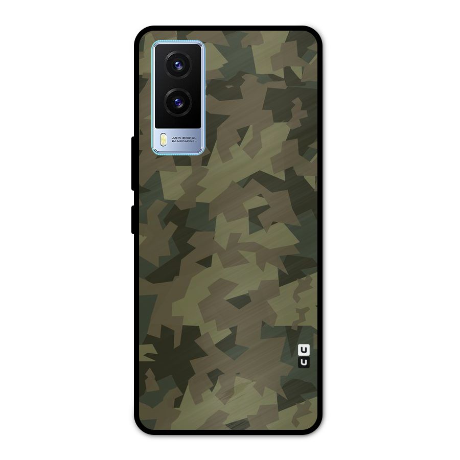 Army Abstract Metal Back Case for Vivo V21e 5G