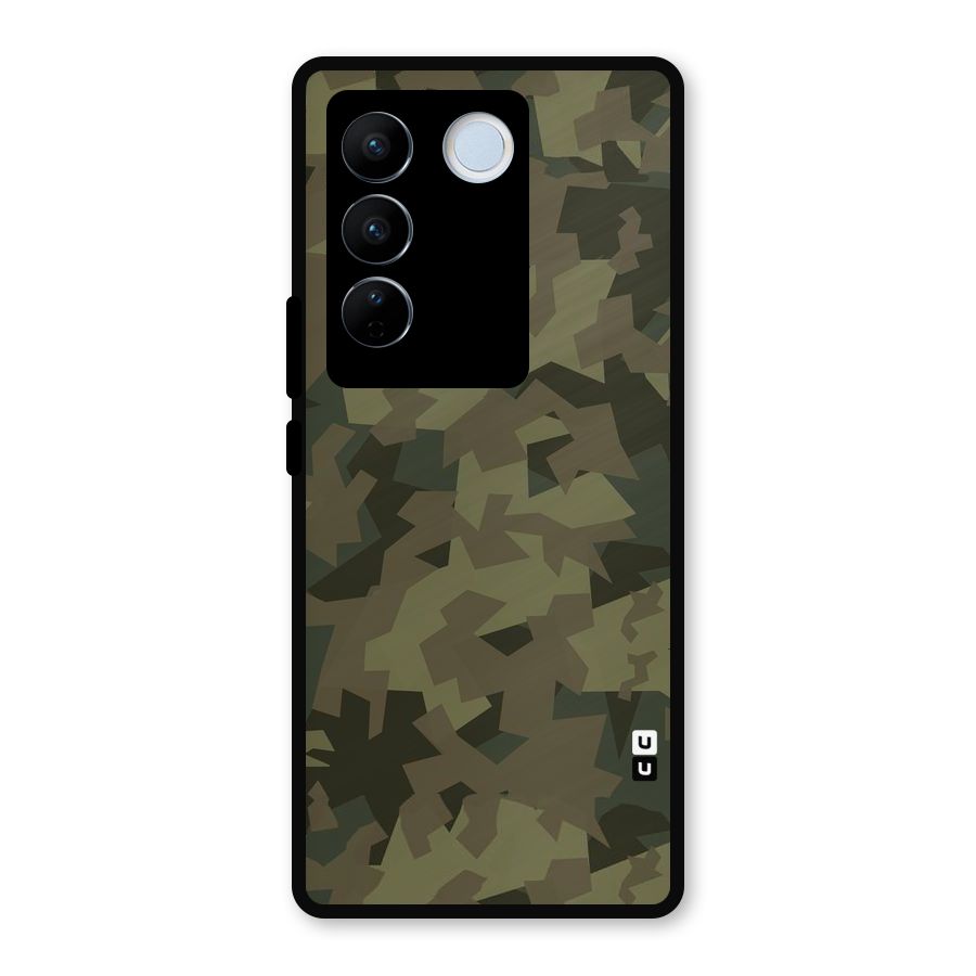 Army Abstract Metal Back Case for Vivo V27