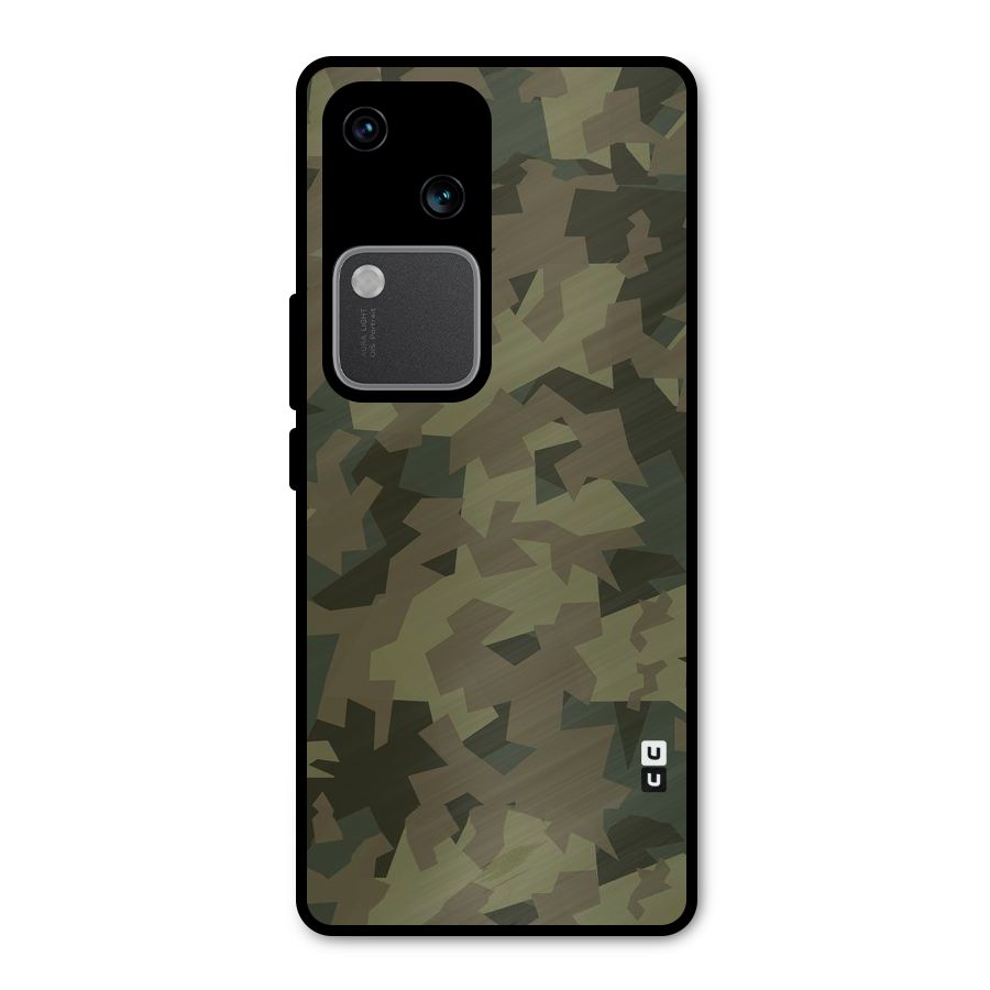 Army Abstract Metal Back Case for Vivo V30 Pro