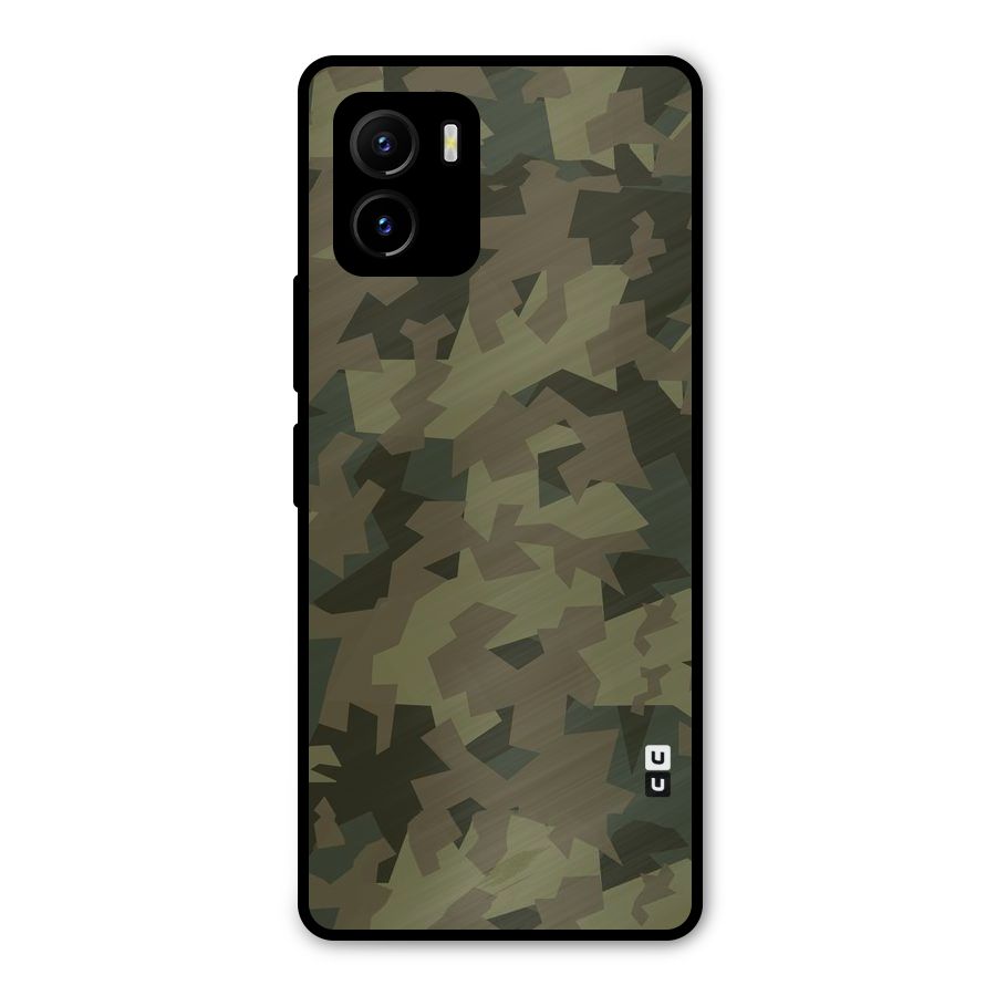 Army Abstract Metal Back Case for Vivo Y15s