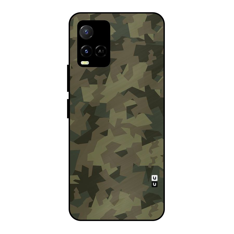 Army Abstract Metal Back Case for Vivo Y21A