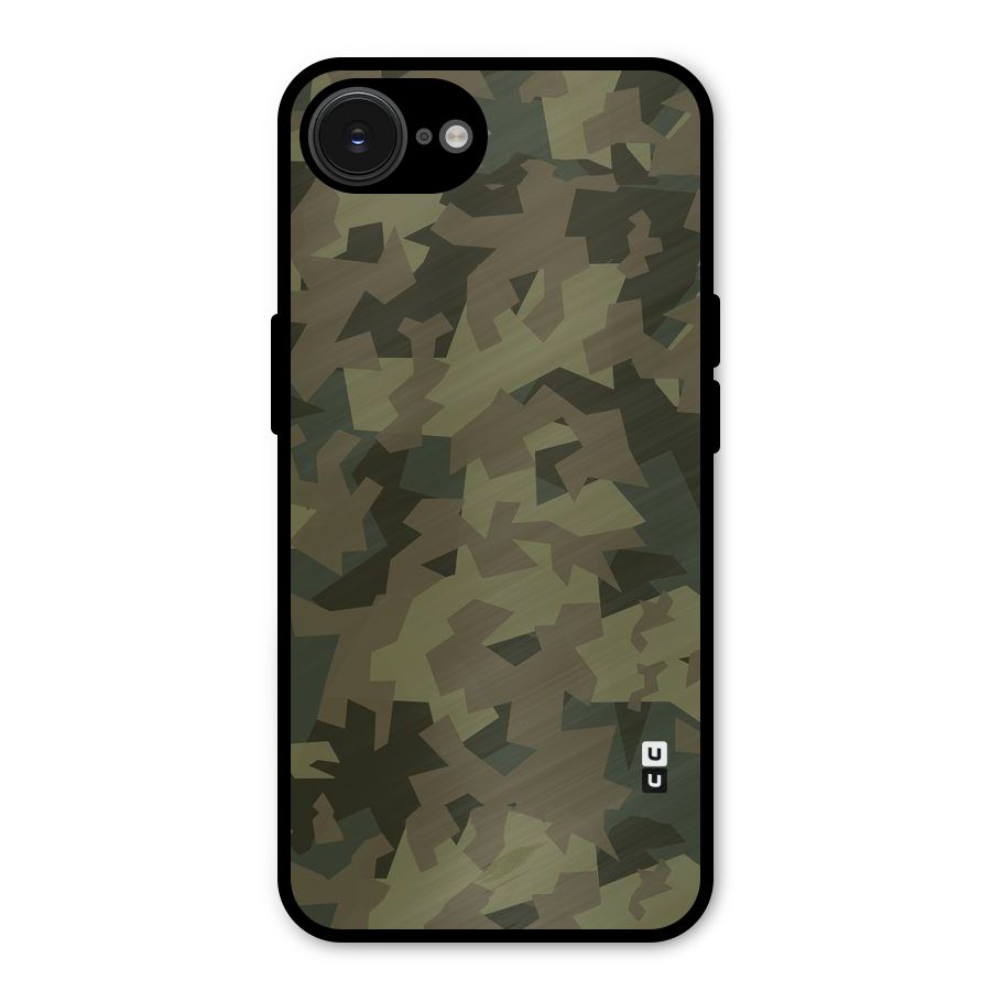 Army Abstract Metal Back Case for iPhone 16e