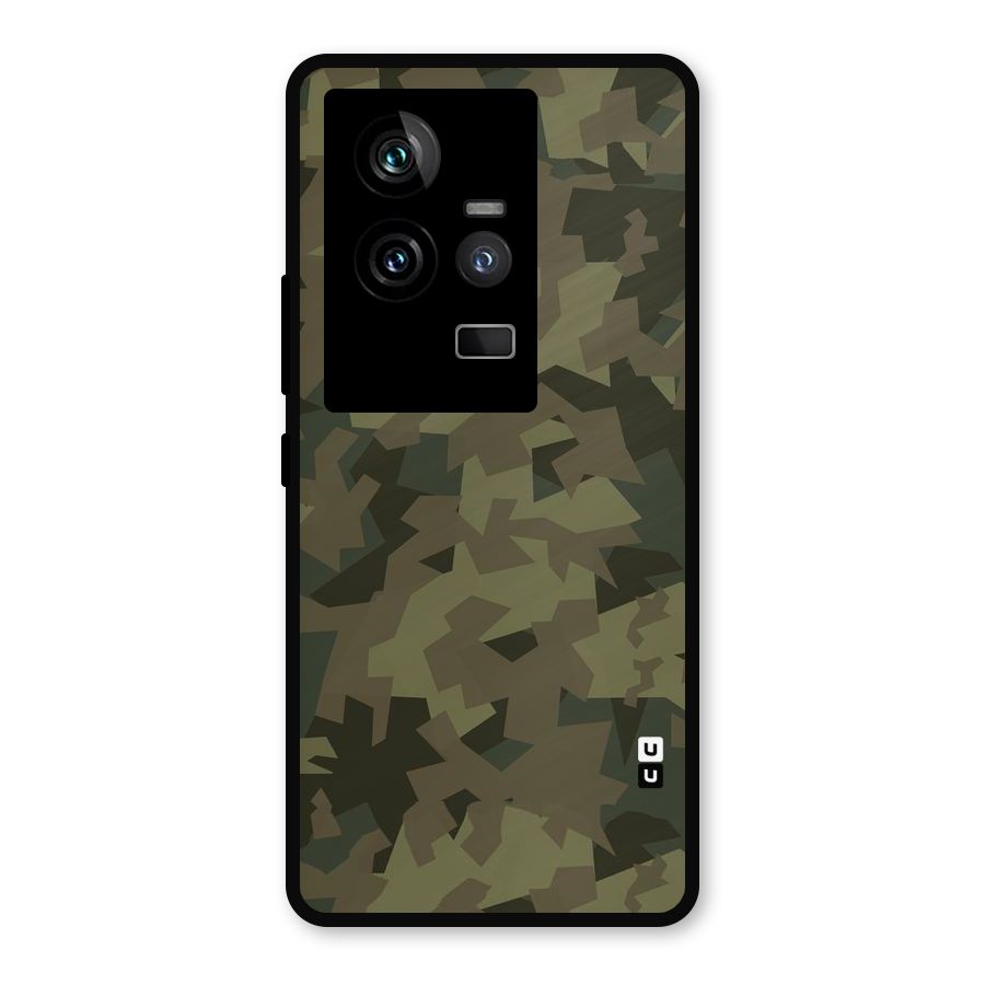 Army Abstract Metal Back Case for iQOO 11 5G