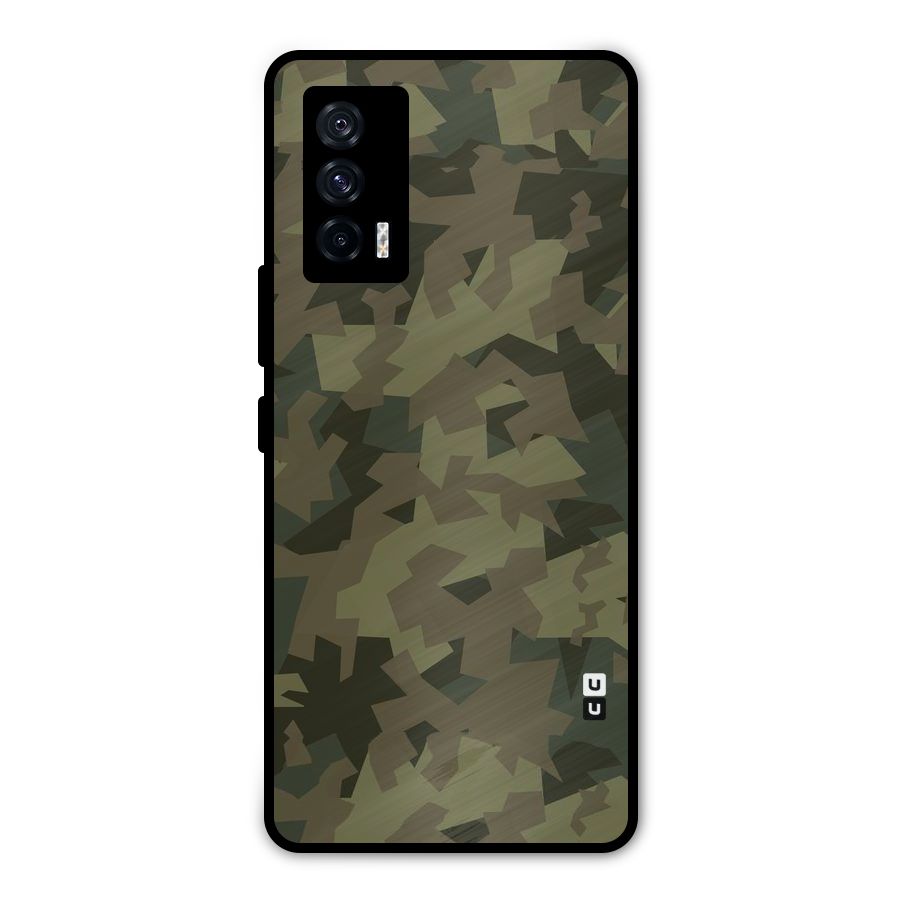 Army Abstract Metal Back Case for iQOO 7 5G