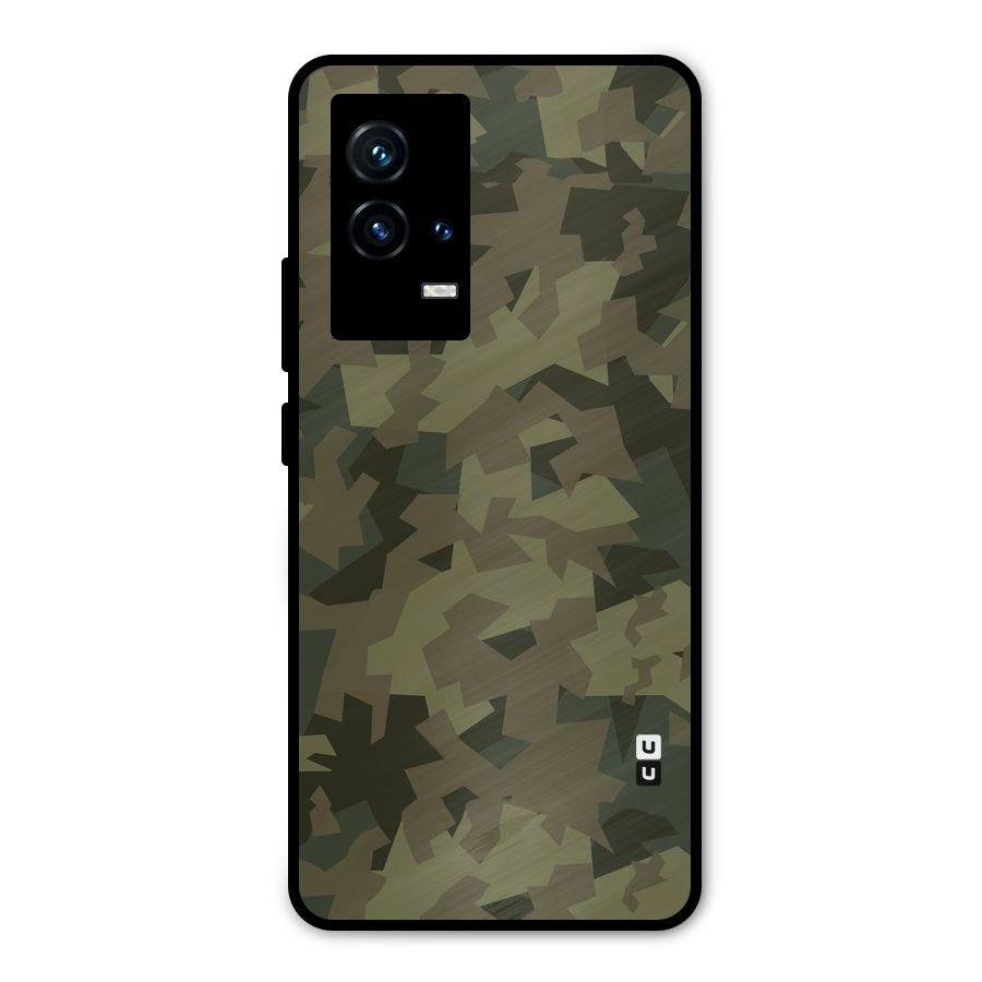 Army Abstract Metal Back Case for iQOO 9 5G
