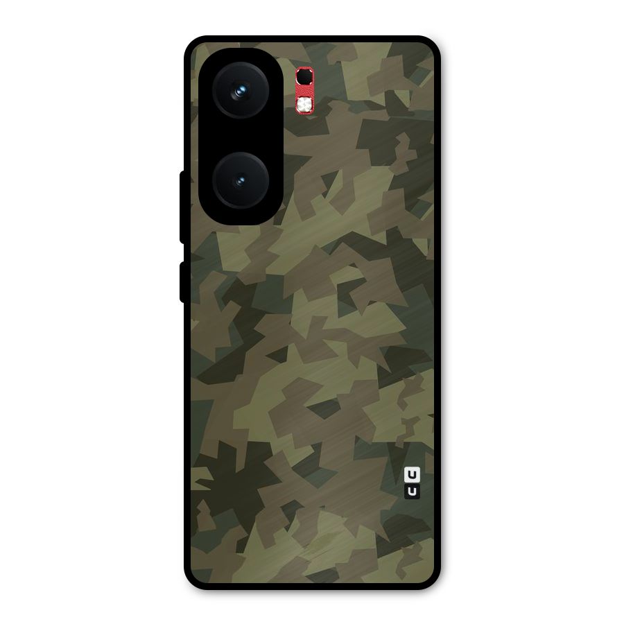 Army Abstract Metal Back Case for iQOO Neo 9 Pro