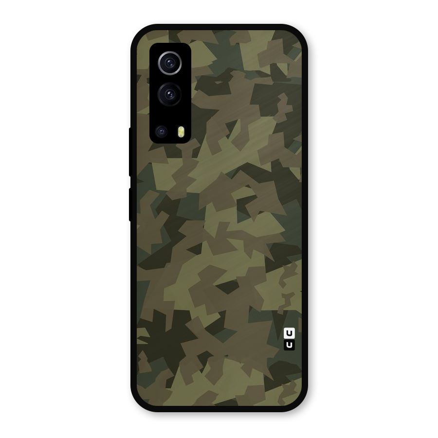 Army Abstract Metal Back Case for iQOO Z3
