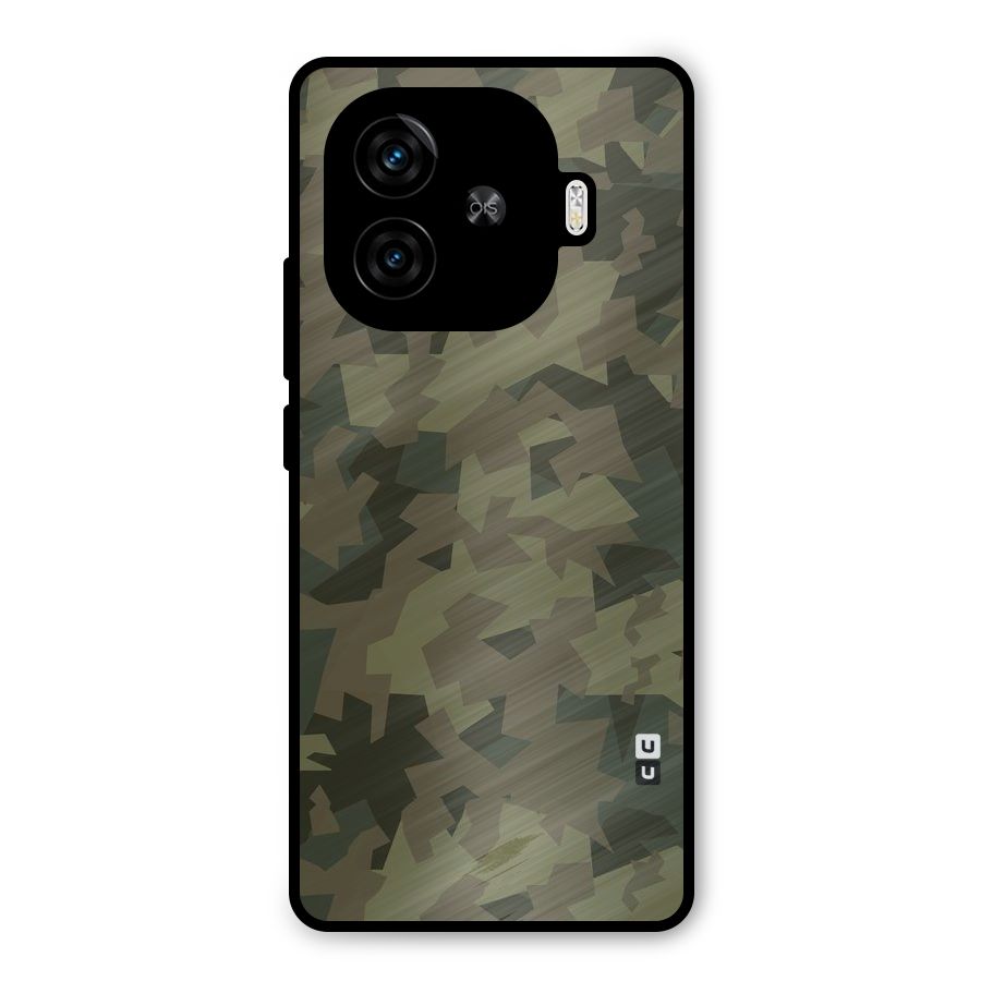 Army Abstract Metal Back Case for iQOO Z9 Turbo