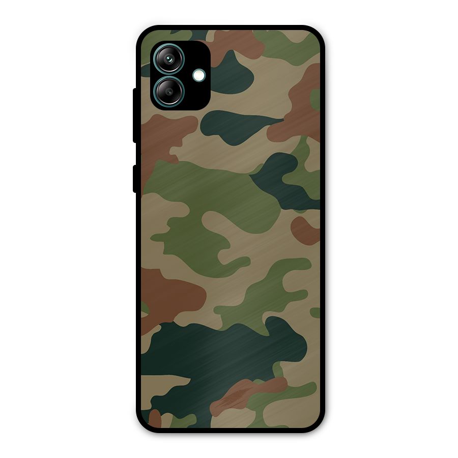 Army Camouflage Metal Back Case for Galaxy A04