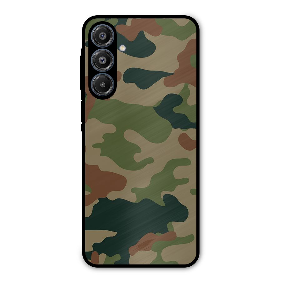 Army Camouflage Metal Back Case for Galaxy A16 5G