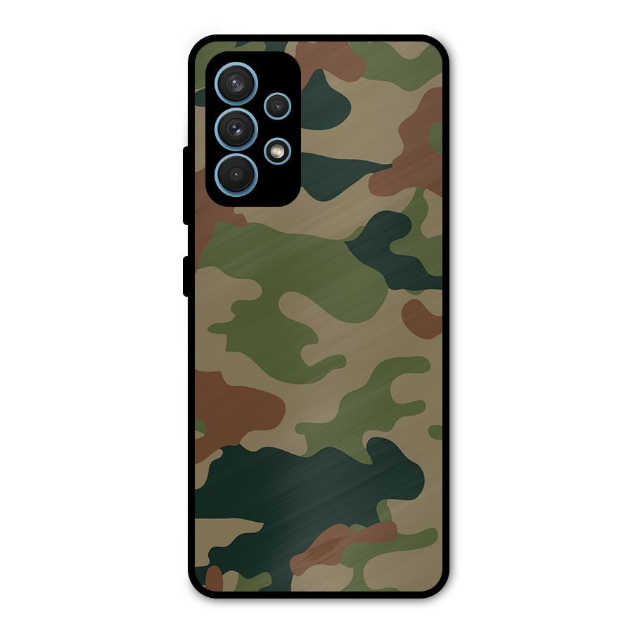 Army Camouflage Metal Back Case for Galaxy A32