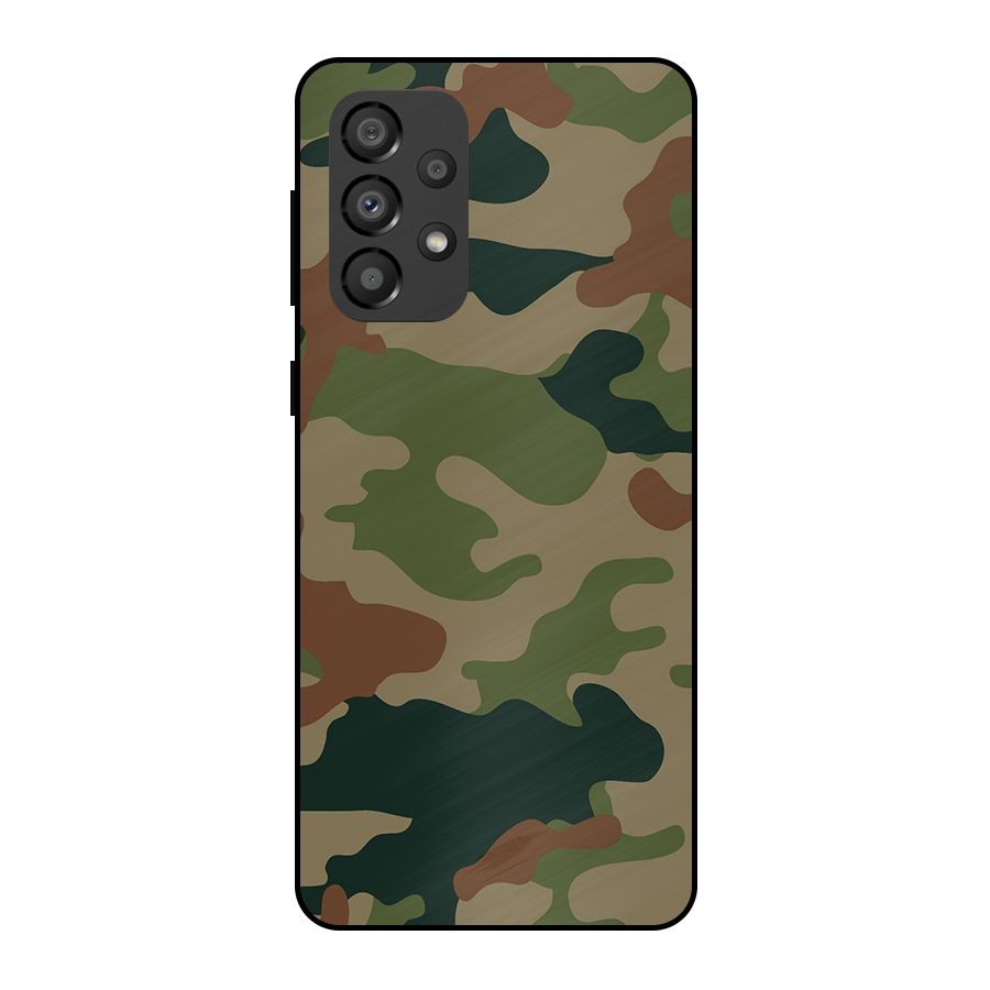 Army Camouflage Metal Back Case for Galaxy A33 5G