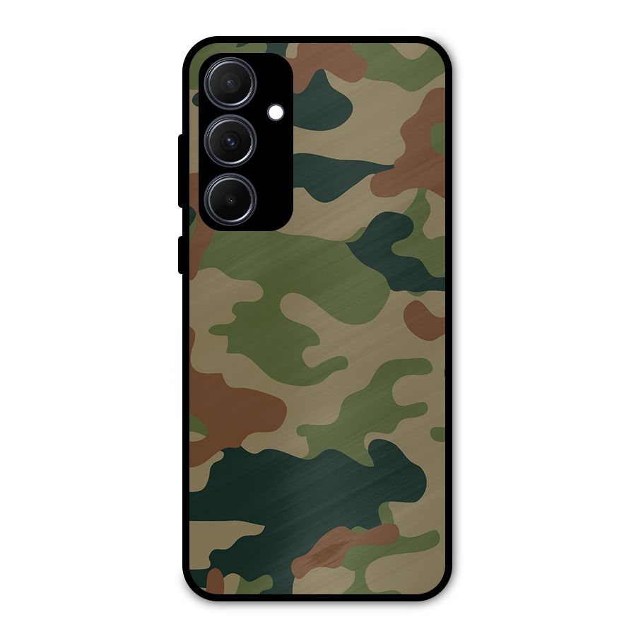 Army Camouflage Metal Back Case for Galaxy A35