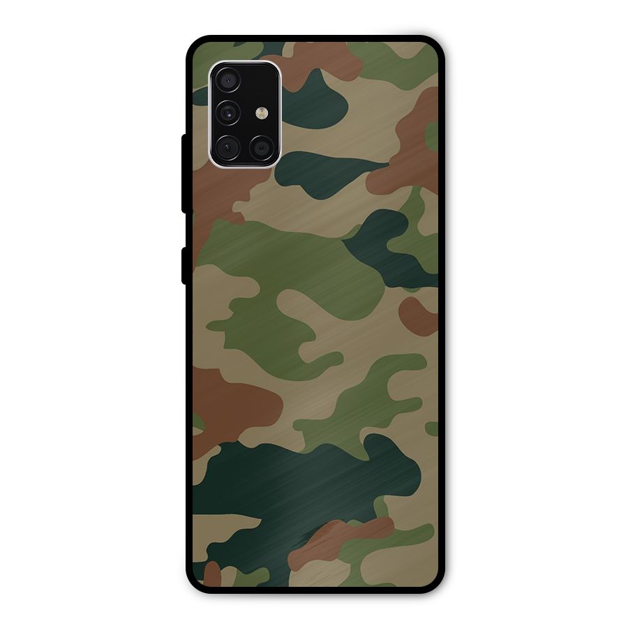 Army Camouflage Metal Back Case for Galaxy A51