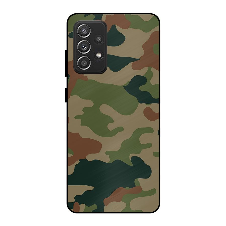 Army Camouflage Metal Back Case for Galaxy A52