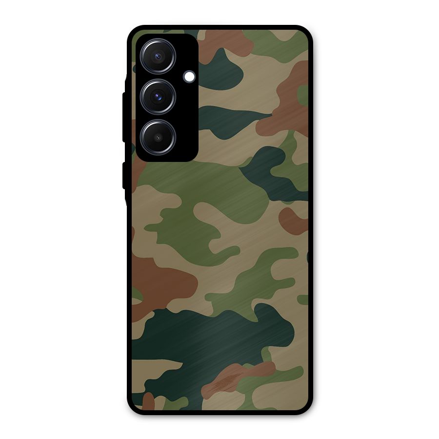 Army Camouflage Metal Back Case for Galaxy A55