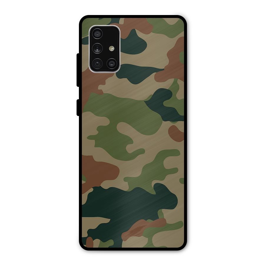 Army Camouflage Metal Back Case for Galaxy A71