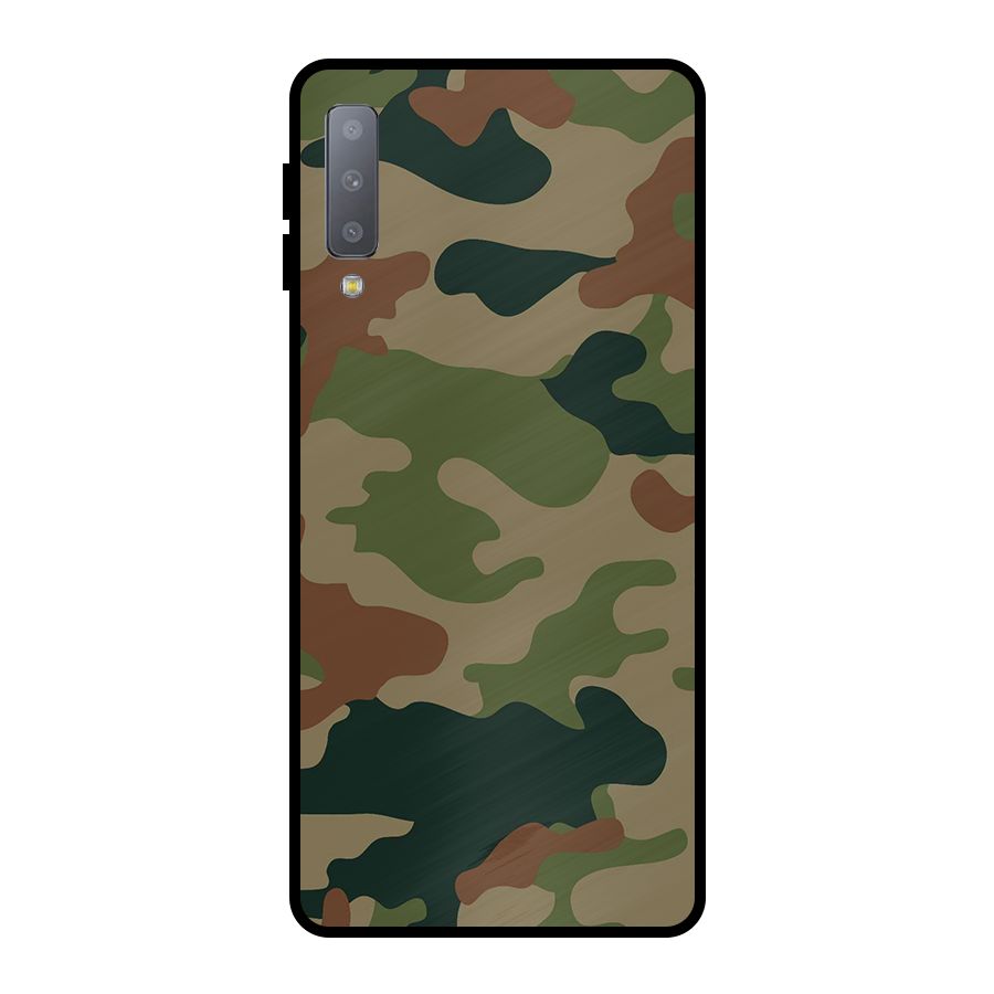 Army Camouflage Metal Back Case for Galaxy A7 (2018)