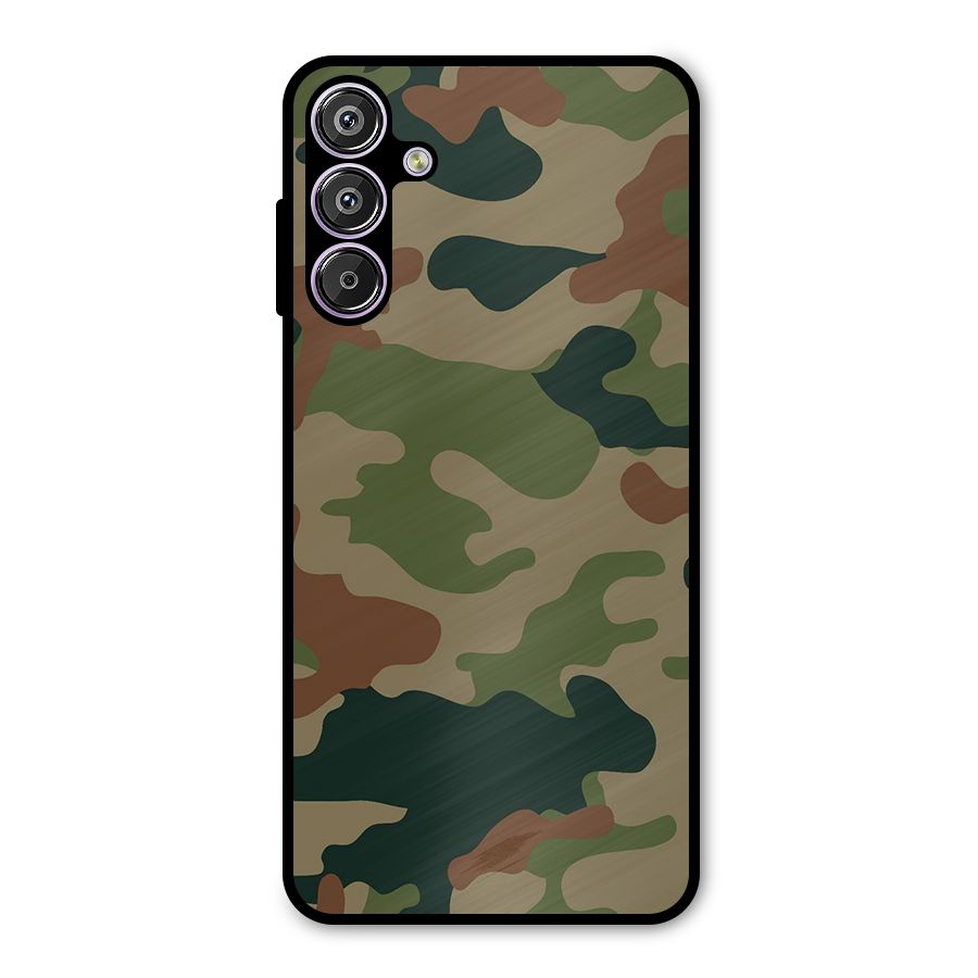 Army Camouflage Metal Back Case for Galaxy F15