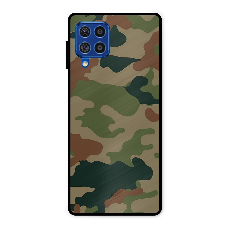 Army Camouflage Metal Back Case for Galaxy F62