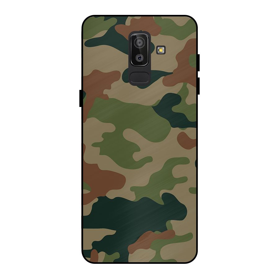 Army Camouflage Metal Back Case for Galaxy J8