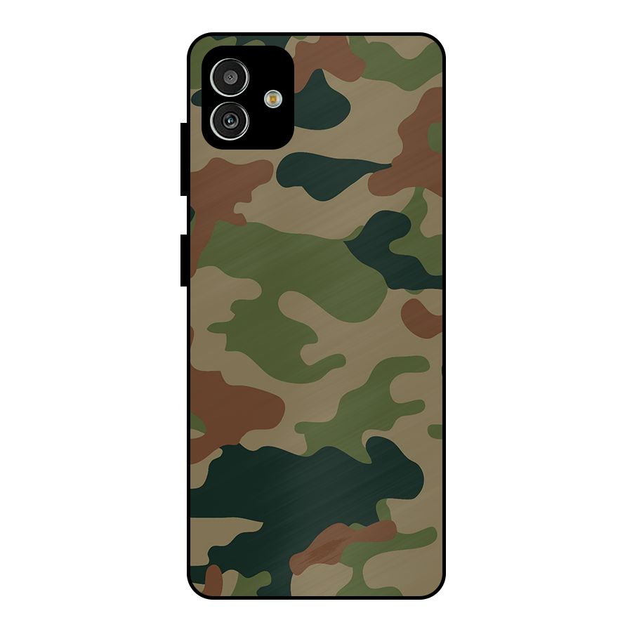 Army Camouflage Metal Back Case for Galaxy M13 5G