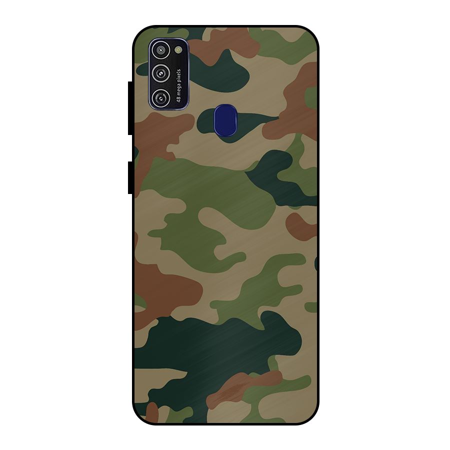 Army Camouflage Metal Back Case for Galaxy M21