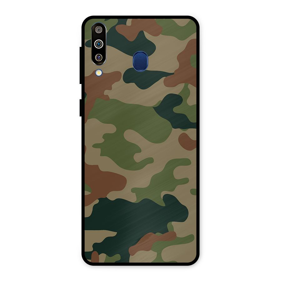 Army Camouflage Metal Back Case for Galaxy M30