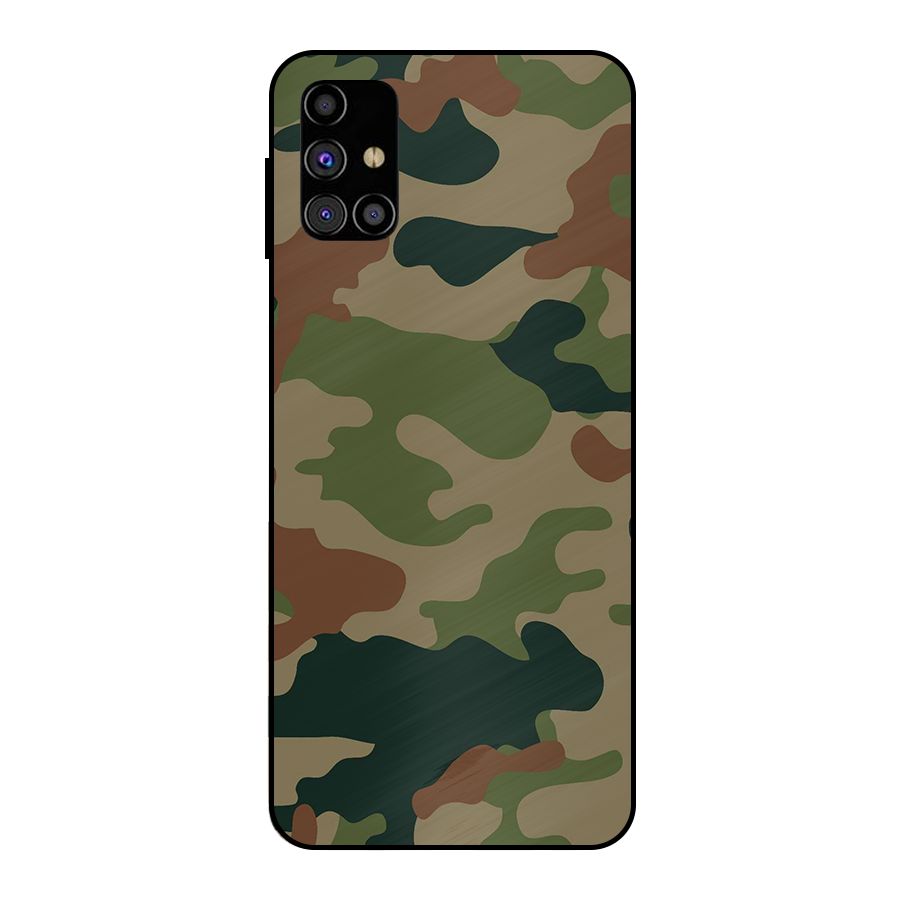 Army Camouflage Metal Back Case for Galaxy M31s