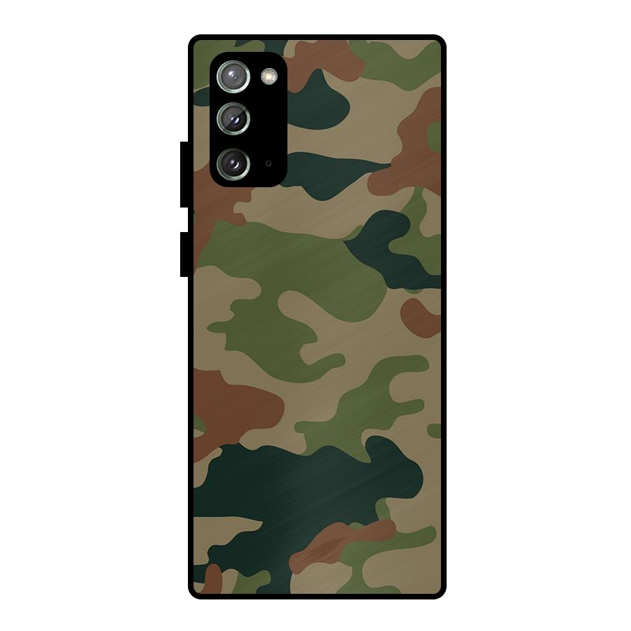 Army Camouflage Metal Back Case for Galaxy Note 20