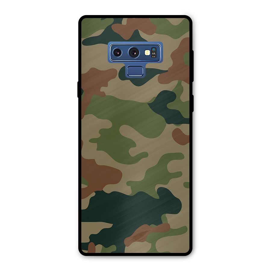 Army Camouflage Metal Back Case for Galaxy Note 9