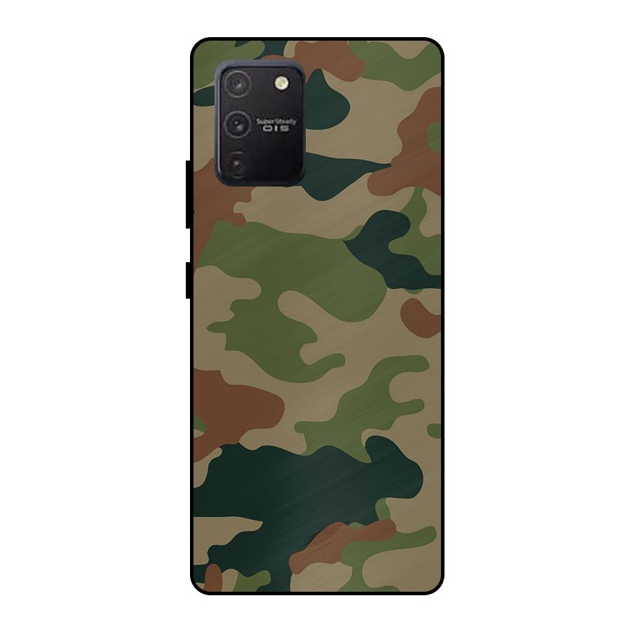 Army Camouflage Metal Back Case for Galaxy S10 Lite