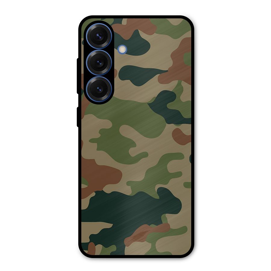 Army Camouflage Metal Back Case for Galaxy S25