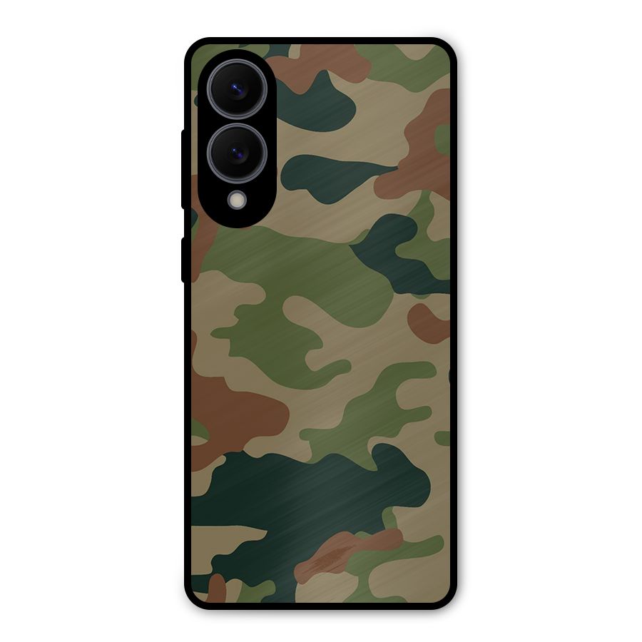 Army Camouflage Metal Back Case for Galaxy S25 Edge