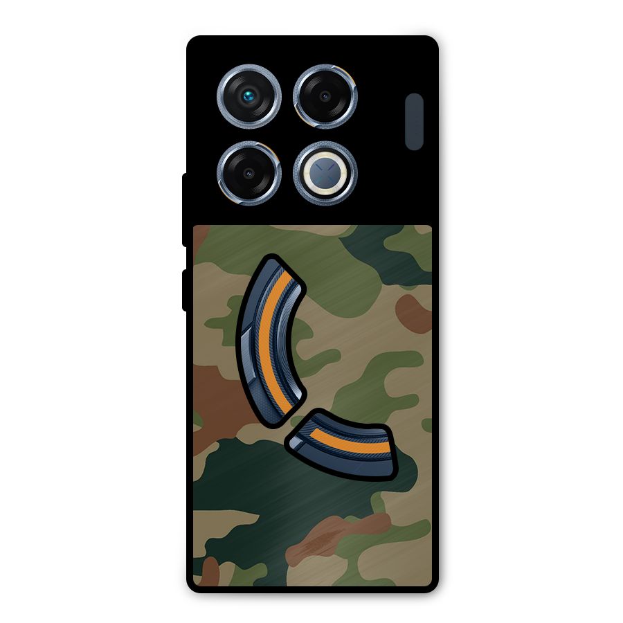 Army Camouflage Metal Back Case for Infinix GT 20 Pro
