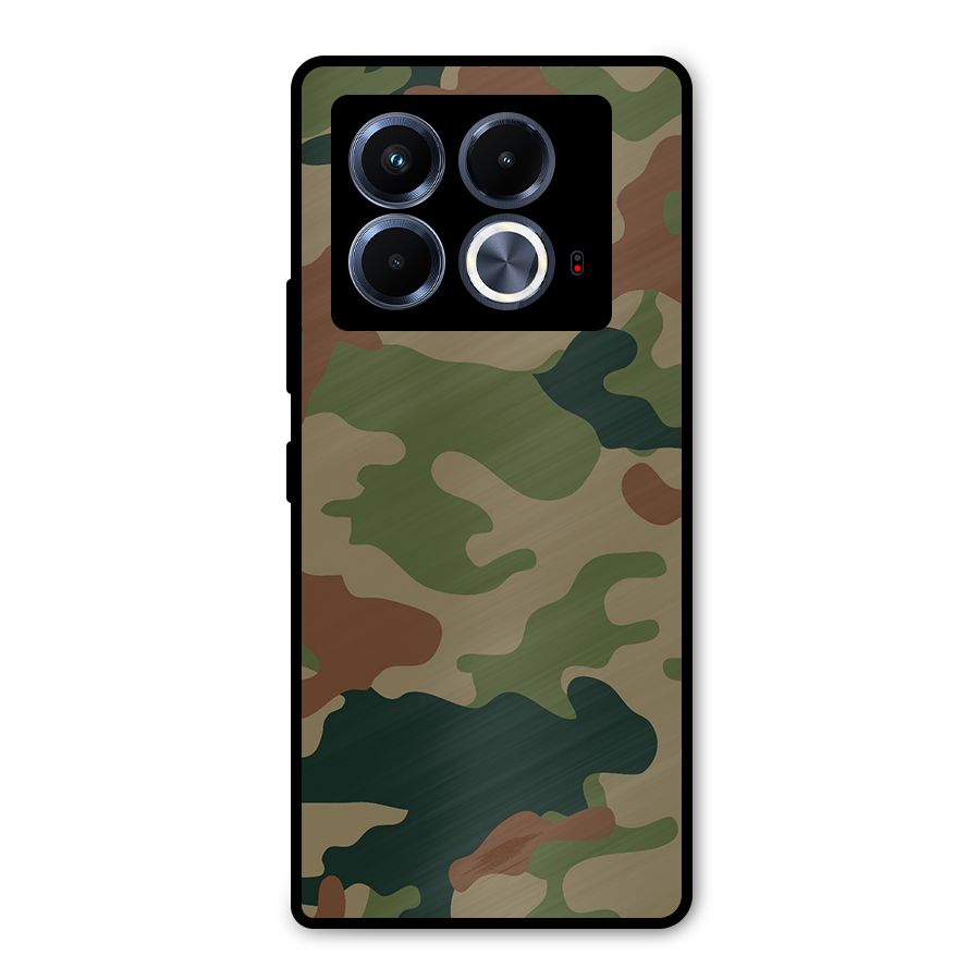 Army Camouflage Metal Back Case for Infinix Note 40 5G