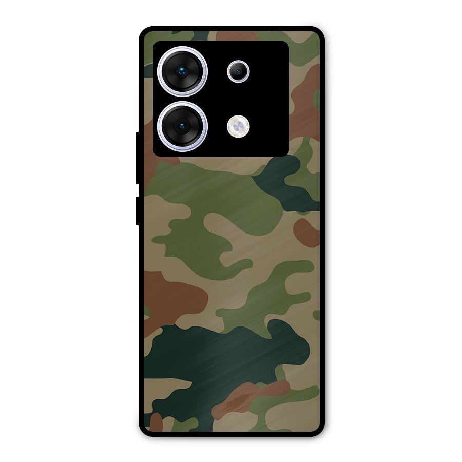 Army Camouflage Metal Back Case for Infinix Zero 30 5G