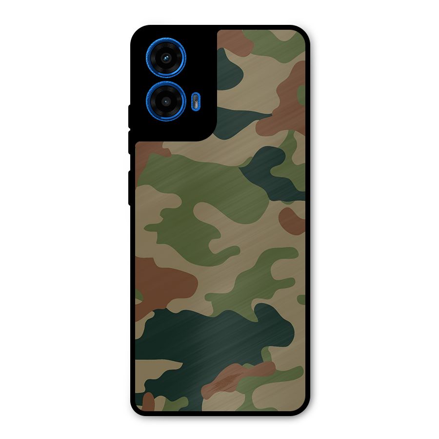 Army Camouflage Metal Back Case for Moto G45